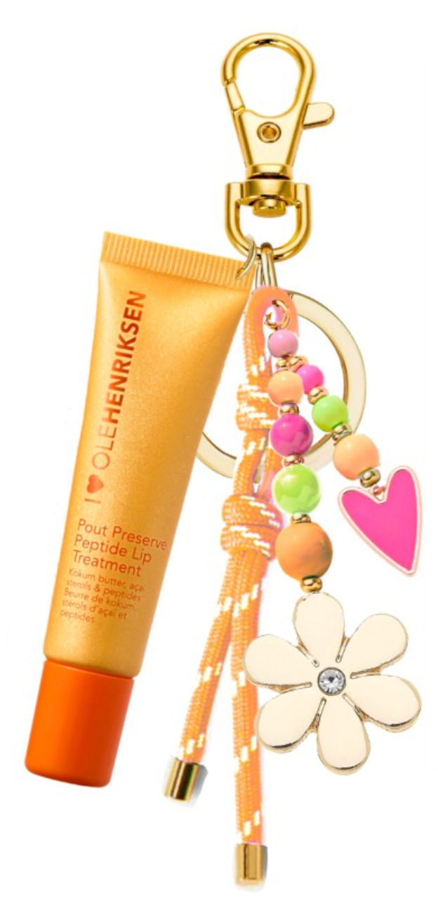 Flower Child Cluster Bag Charm in Orange & Shiny Gold