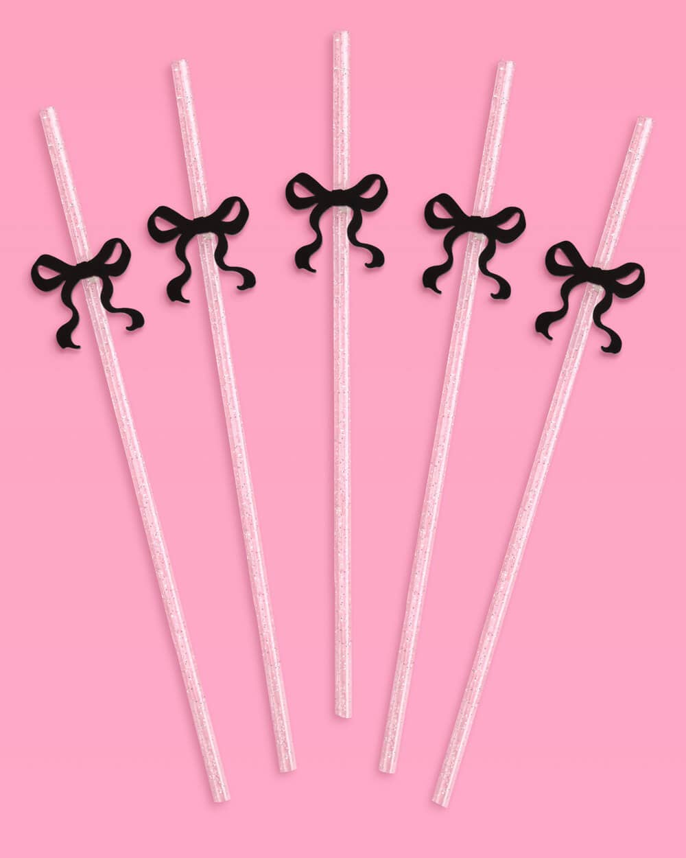 Little Black Bow Straws