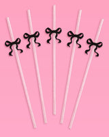 Little Black Bow Straws