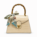 Crocco Leather Bag w/ Bamboo Handle