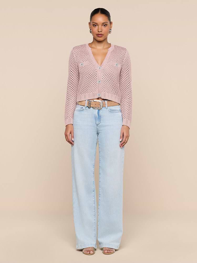 Blanca Sequin Crop Cardigan