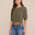 Guinevere Crop Crew Sweater Top