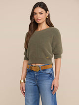 Guinevere Crop Crew Sweater Top