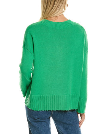 Frayed Edge Oversized Boxy Cashmere Sweater