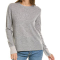 Contrast Trim Crewneck Cashmere Sweater