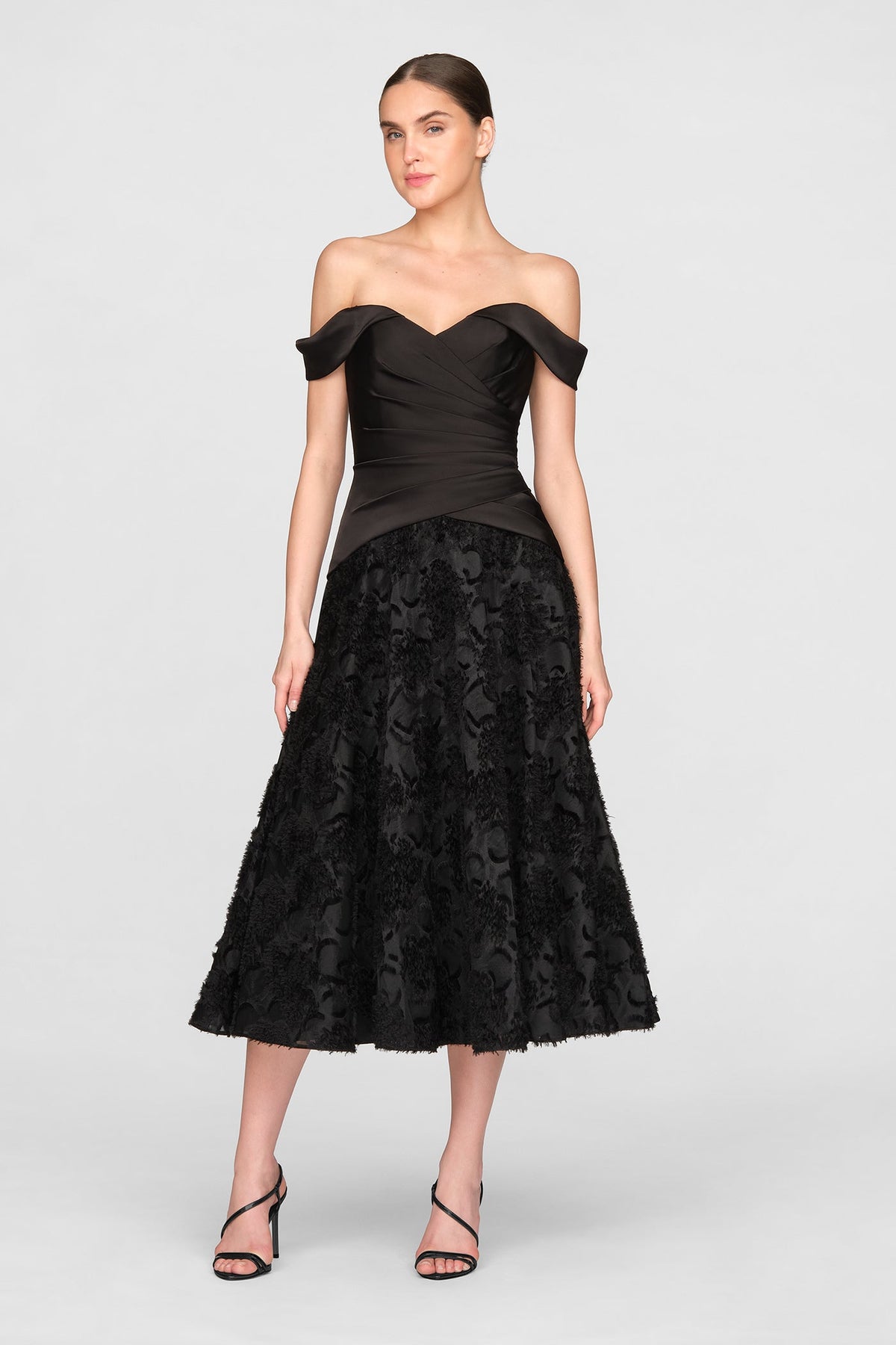 Lila Off Shoulder A-Line Dress