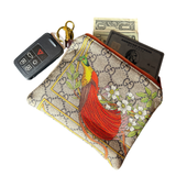 Gucci GG Lattice Silk Scarf Keychain