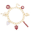 Indiana Hoosiers (IU) Enamel Charm Bracelet