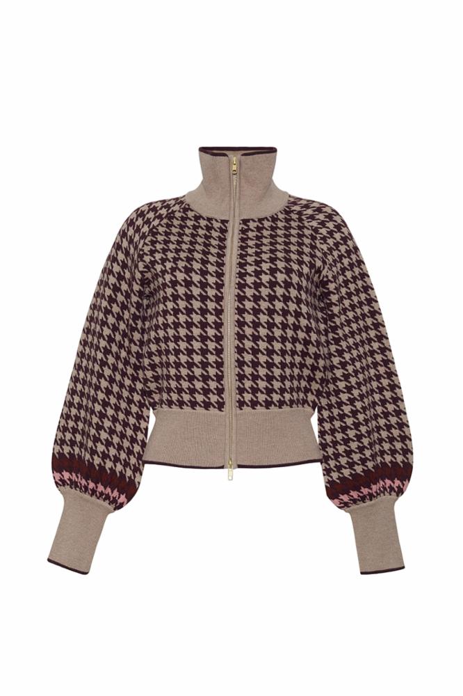 Houndstooth Multi Taupe