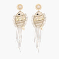 Pearl Fish Beaded Earrings