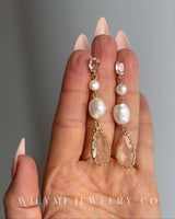 Clarity Pearl & Crystal Earrings