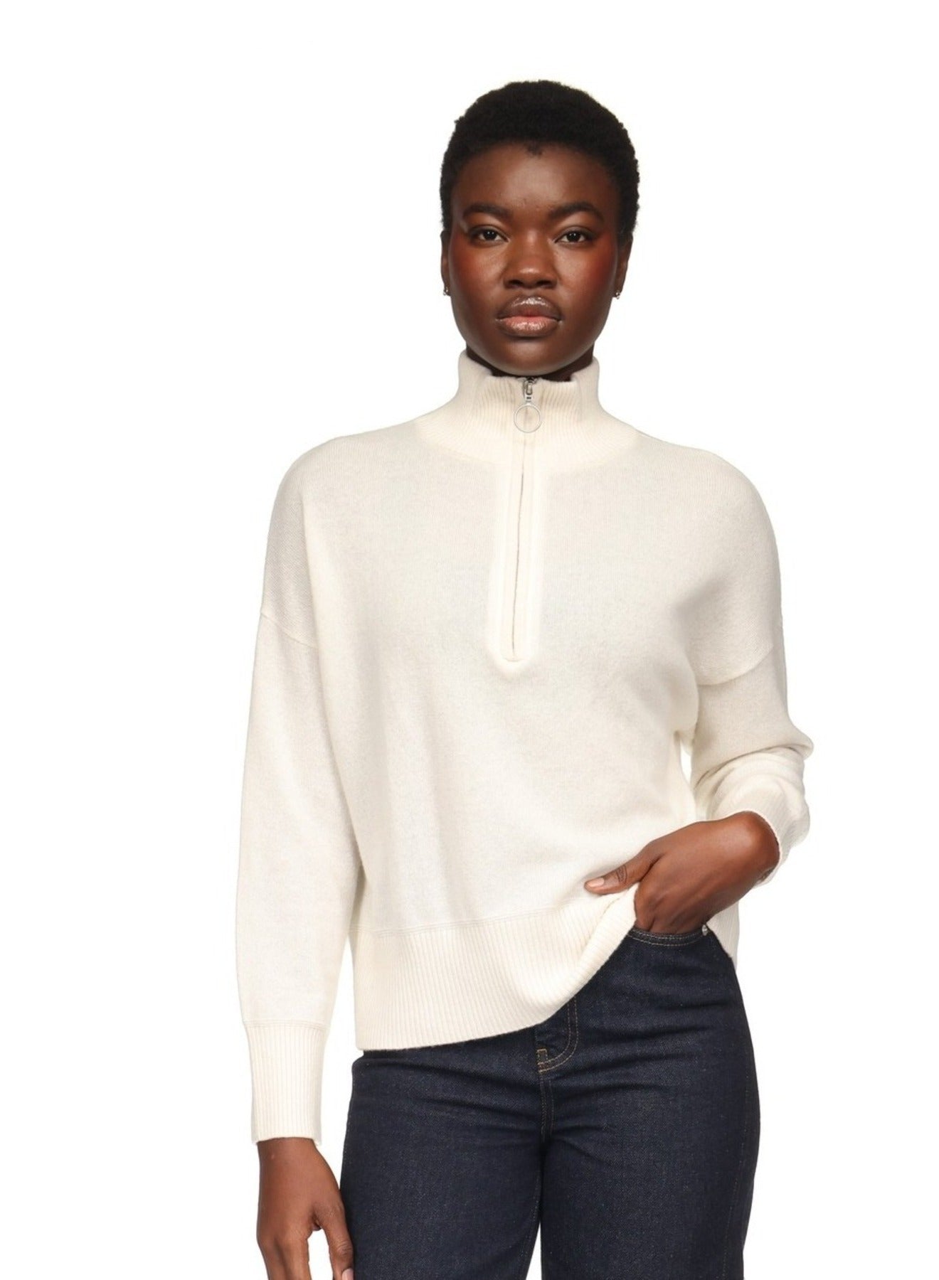 BRYANNA TRIM HALF ZIP