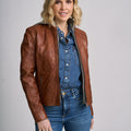 Alva Leather Jacket w/ Hoodie