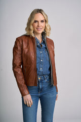 Alva Leather Jacket w/ Hoodie