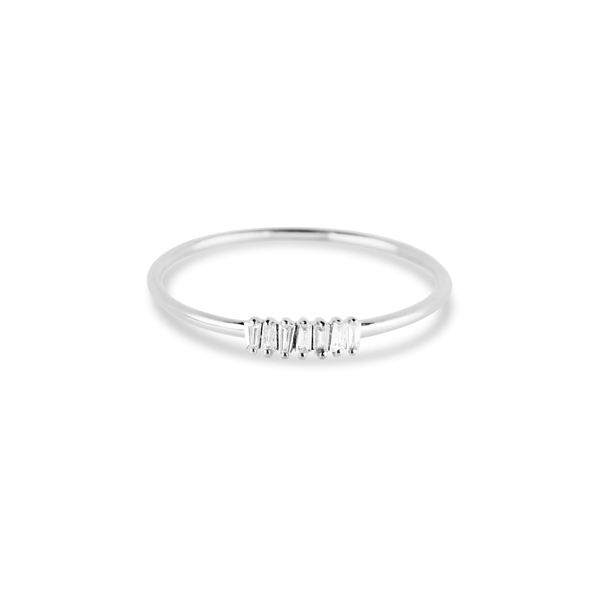 Baguette Diamond Line Ring