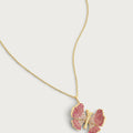 Butterfly Pink Pavé Necklace