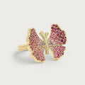 Butterfly Pink Pavé Ring