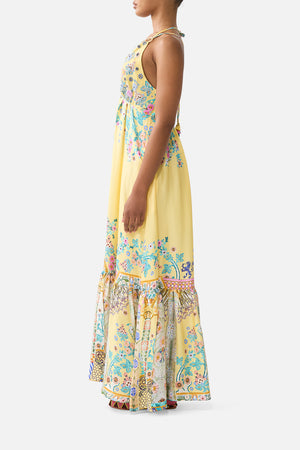 TIERED DRESS WITH HARDWARE