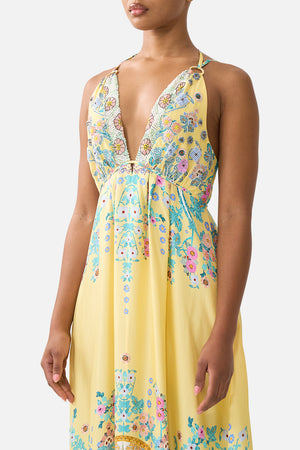 TIERED DRESS WITH HARDWARE