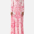 KIMONO SLEEVE DRESS WITH SHIRRING DETAIL