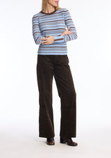 Henley Stripe L/S Tee