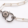 Cora Spinel & Diamond Sterling Lock + Chain