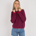 ANA STRIPE ROLLNECK CREW