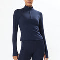 STEVIE ACTIVE RIB HALF ZIP WAIST LENGTH