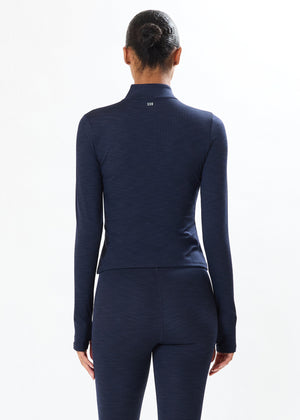 STEVIE ACTIVE RIB HALF ZIP WAIST LENGTH