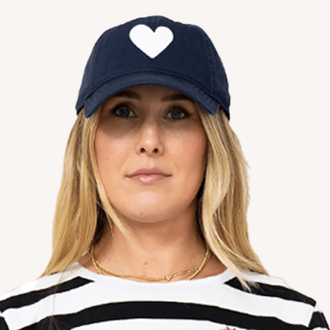 Baseball Hat Heart Patch