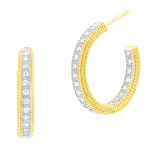 Classic Pavé Hoop Earrings