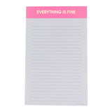 "Everything is Fine" - Lined Notepad