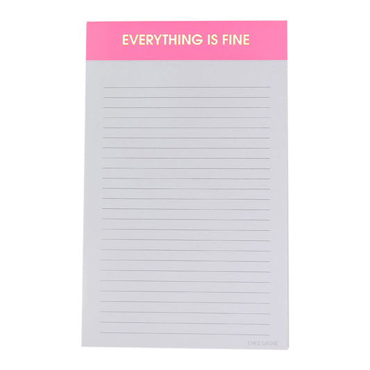 "Everything is Fine" - Lined Notepad