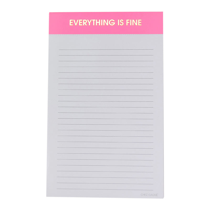 "Everything is Fine" - Lined Notepad