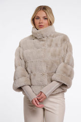 Faux Fur Jacket w/ Removable Cuffs
