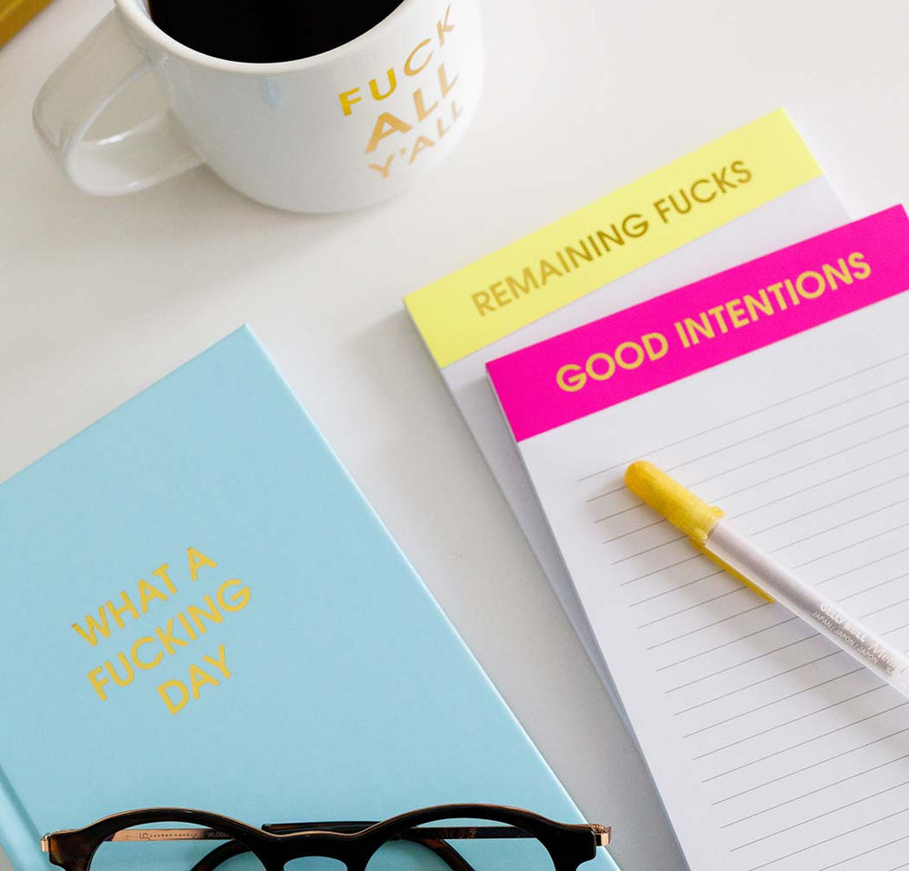 "Good Intentions" Fuschia - Lined Notepad