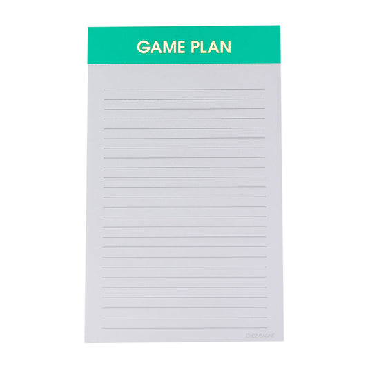 "Game Plan" - Lined Notepad