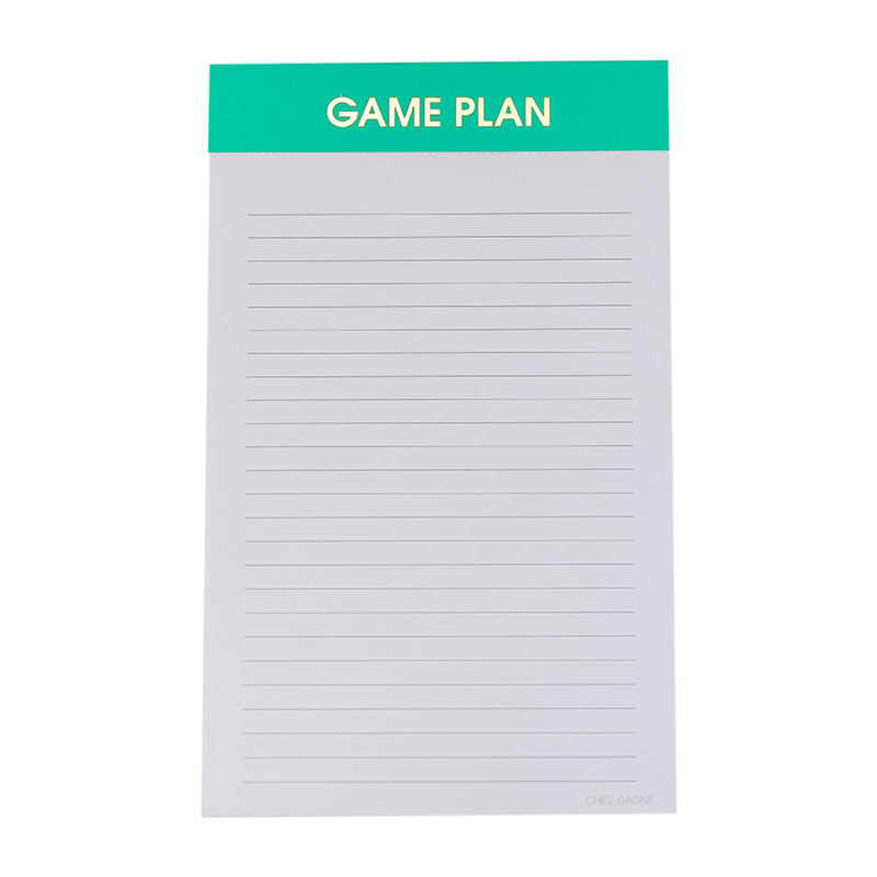 "Game Plan" - Lined Notepad