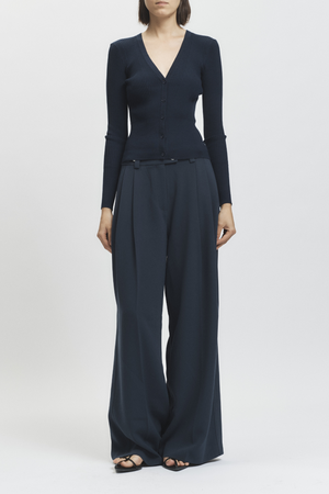 Solace Crepe Trouser, Navy