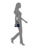 Kasper Navy Twisted Handle Crystal Sachel
