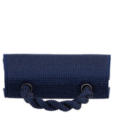 Kasper Navy Twisted Handle Crystal Sachel