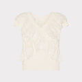 Lace Ruffle Knit Top