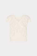 Lace Ruffle Knit Top