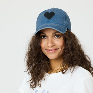 Baseball Hat Denim Imperfect Heart