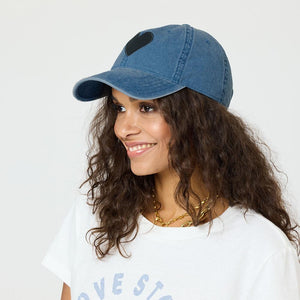 Baseball Hat Denim Imperfect Heart