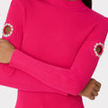 Shoulder Cut Out Knit Mock Neck