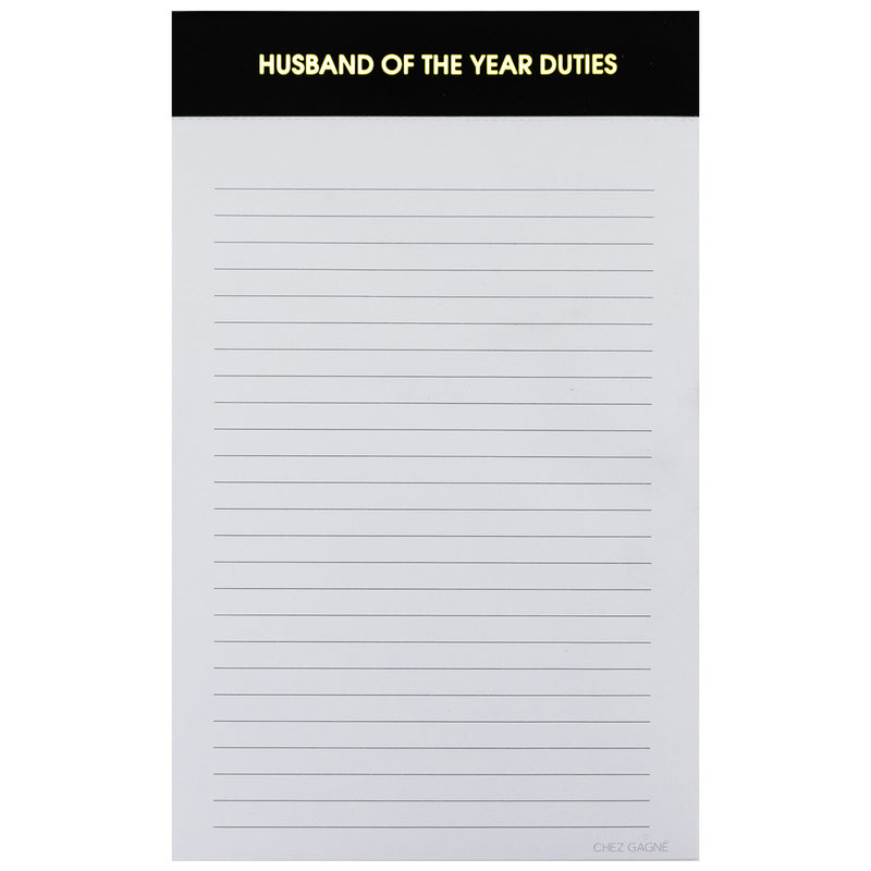 "Husband of the Year" - Lined Notepad