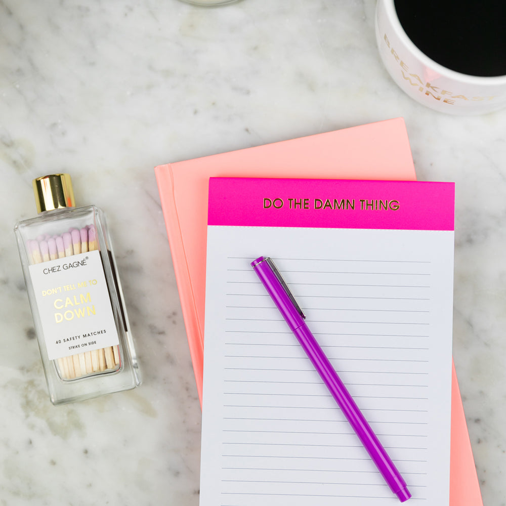 "Do the Damn Thing" Neon Pink - Lined Notepad