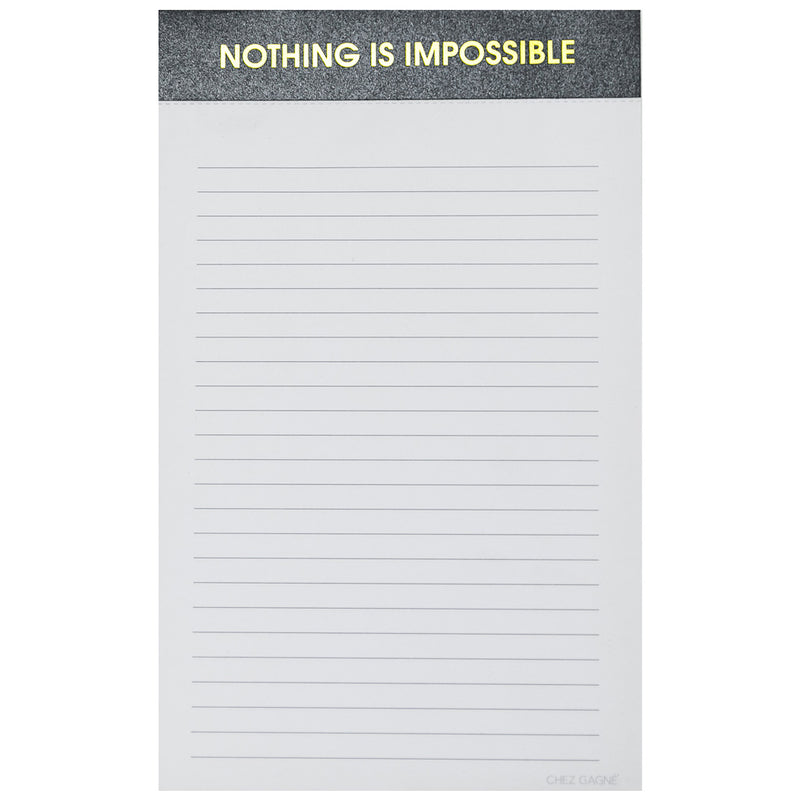"Nothing is Impossible" - Lined Notepad
