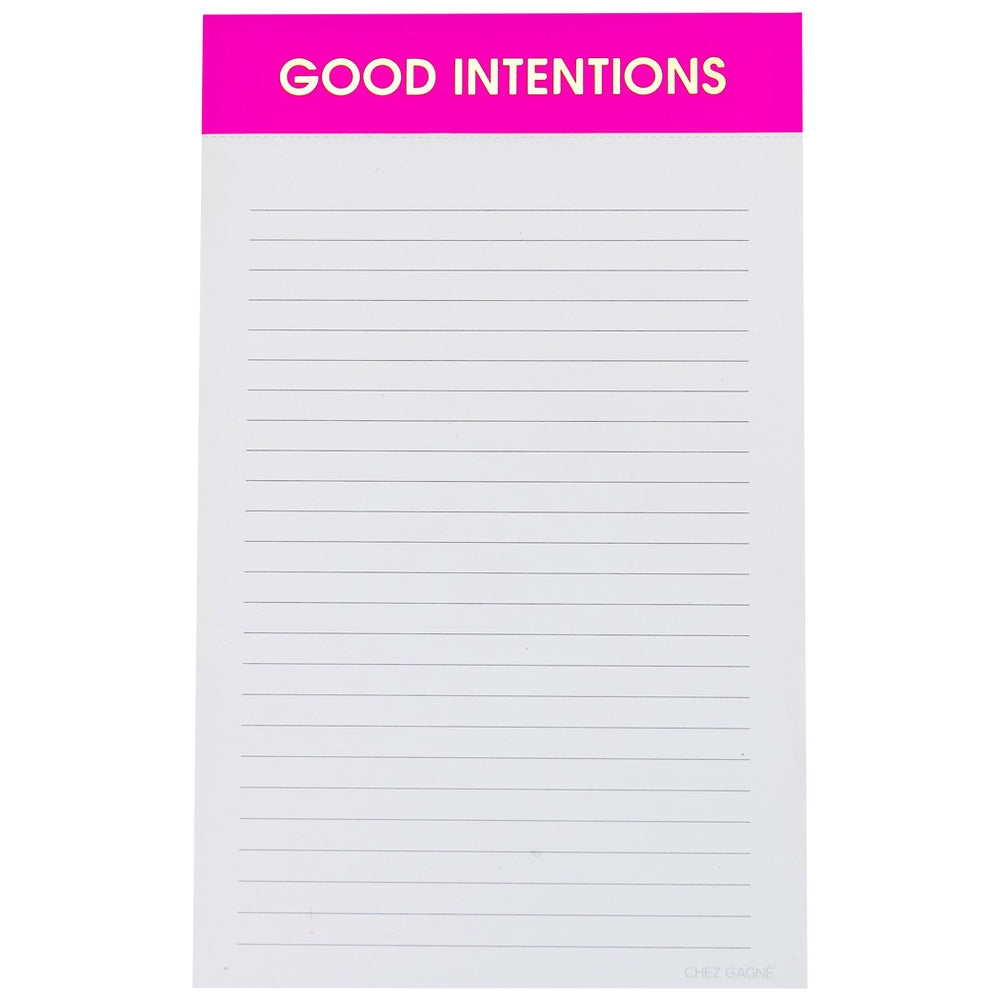 "Good Intentions" Fuschia - Lined Notepad
